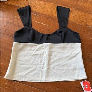 Cider Black and Cream Crop Top